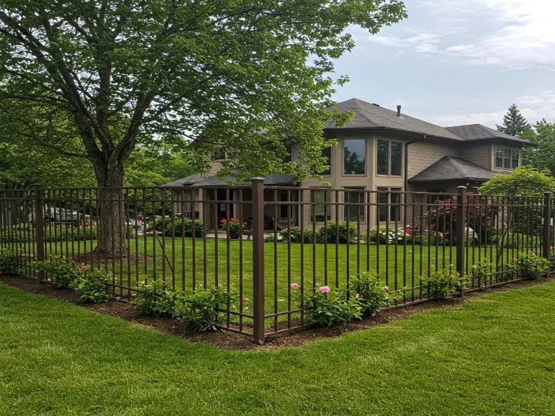 Safeguarded fence in a property providing strong security and privacy for residential or commercial space