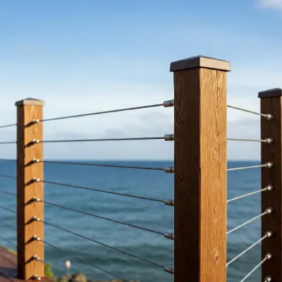 Cable Rails With Wooden Posts