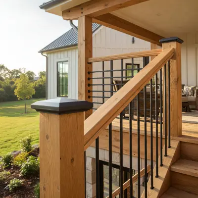Modern Railing in Farmhouse