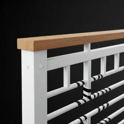 White Painted Wood And Metal Posts For A Contemporary Look