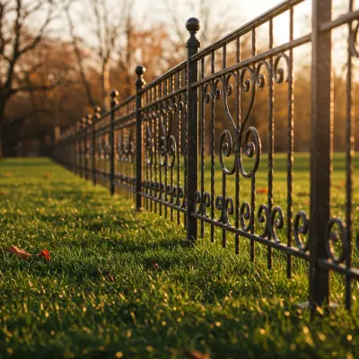 Wrought Iron Fence Around a park
