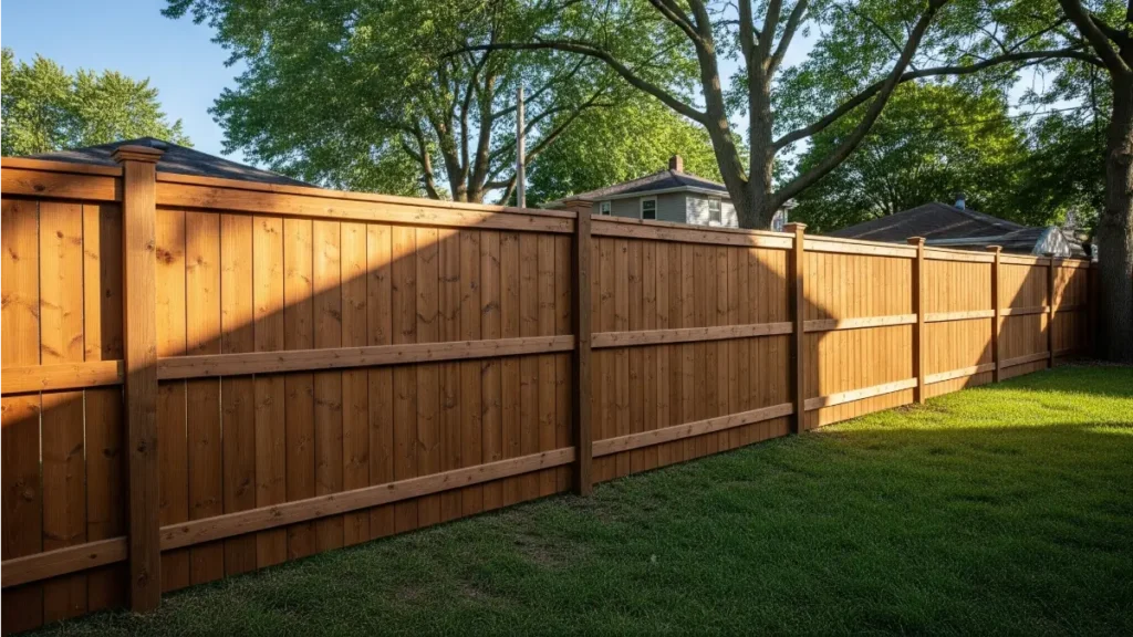 Professionally installed wooden fence in buffalo ny