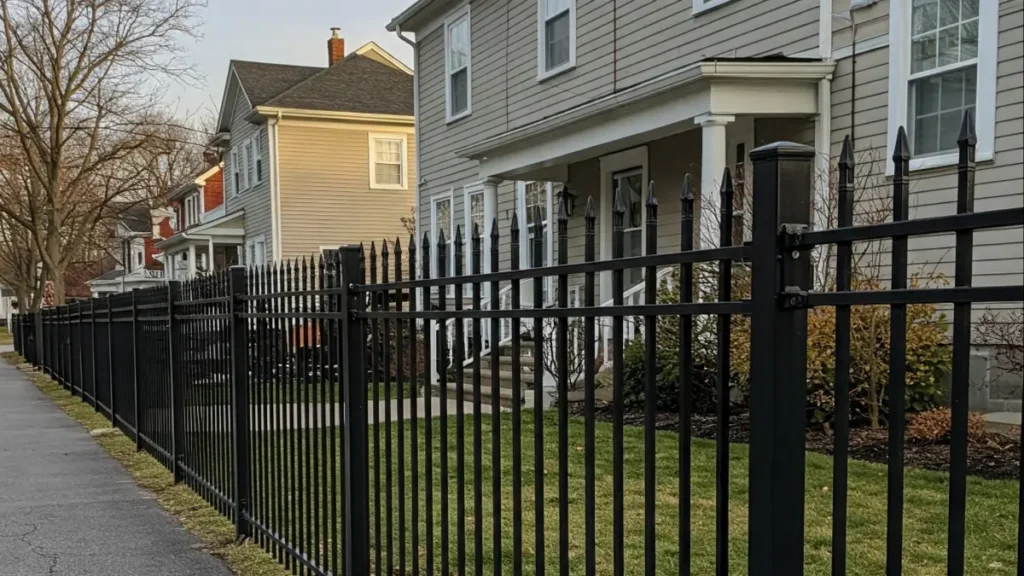 metal fence design in black rock ny