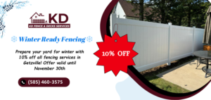 Read more about the article Winter-Ready Fencing: Save 10% on Snow-Proof Solutions in Buffalo, Amherst & East Amherst!