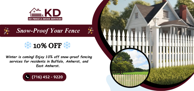 Snow-Proof Your Fence: Prepare for Winter with 10% Off Services in Buffalo and Amherst!