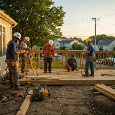 5 team members of kdfencing installing fence in buffalo area