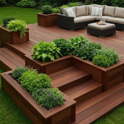 Deck with Added Planters for a Green Touch