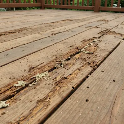 Bug Damage in a wood deck