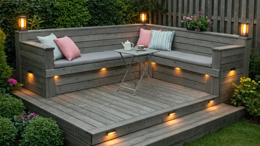 Deck design ideas for small backyards featuring compact layouts, space-saving furniture, and smart railing choices for stylish outdoor living