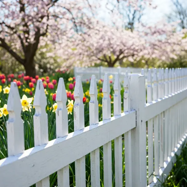 spring season Fence With flowers