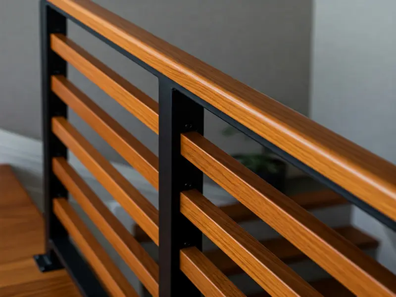 Mixed Materials Wood and metal Railings