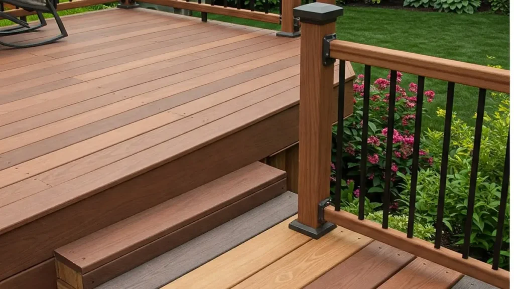 Deck and railings Created by child safe materials
