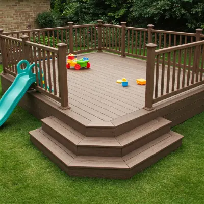 Safety deck built for playing children