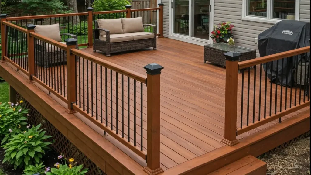 Modern residential deck built in rochester ny