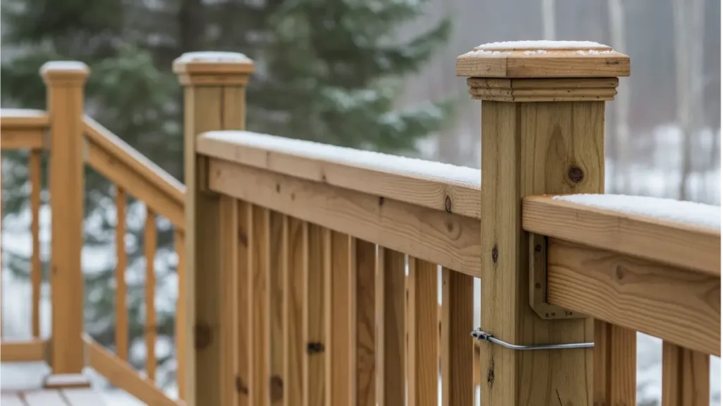 Fence and Deck in winter