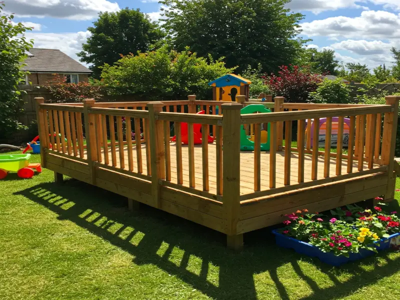 KId friendly Deck built in Residential yard
