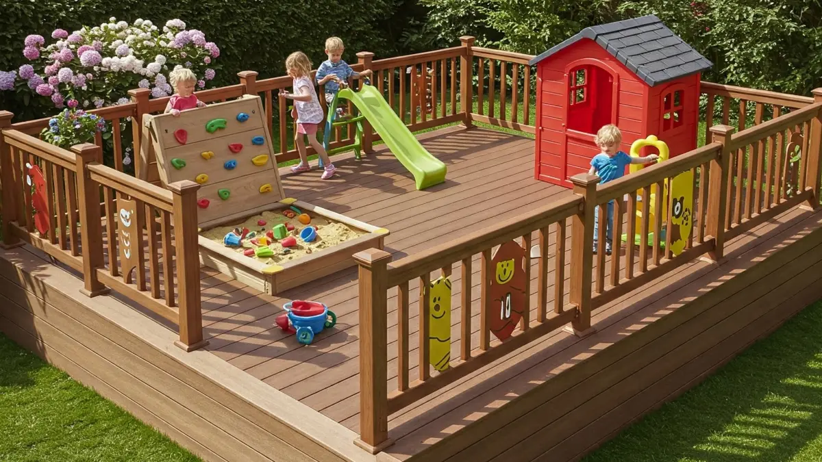 Kid-Friendly Deck built in yard