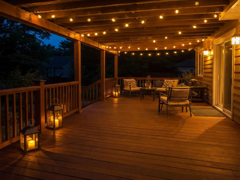 Lighting in a deck
