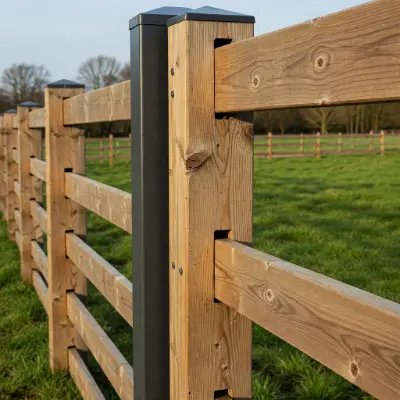 MEtal and Wood mixed Fence