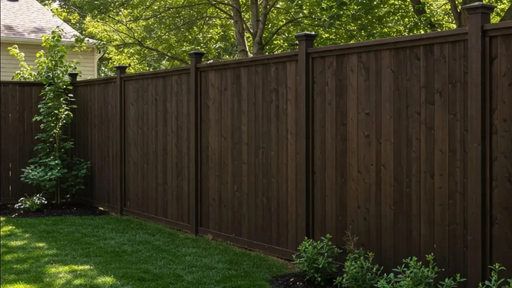 Privacy fence in a urban area