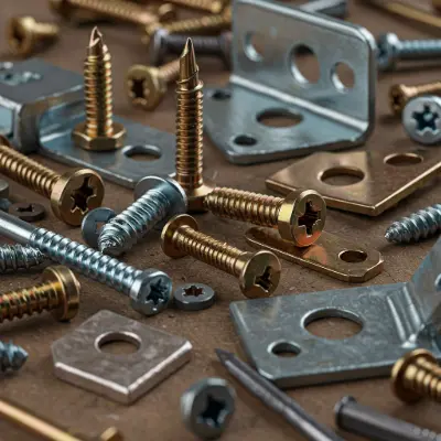 Screws, brackets, or nails