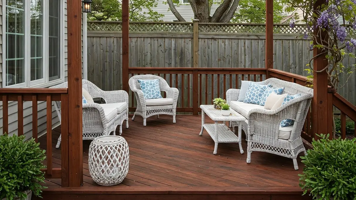Southern style deck and Fence in a home