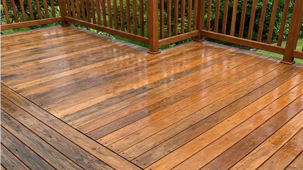 power washed Deck