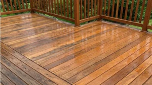 power washed Deck