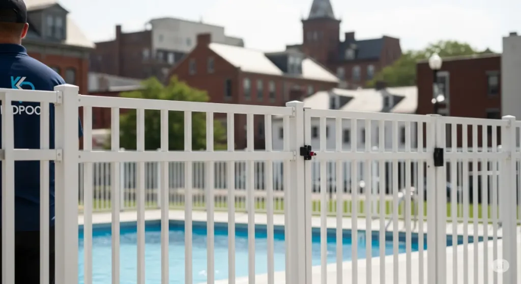 Pool fence created by Kdfence near albany ny