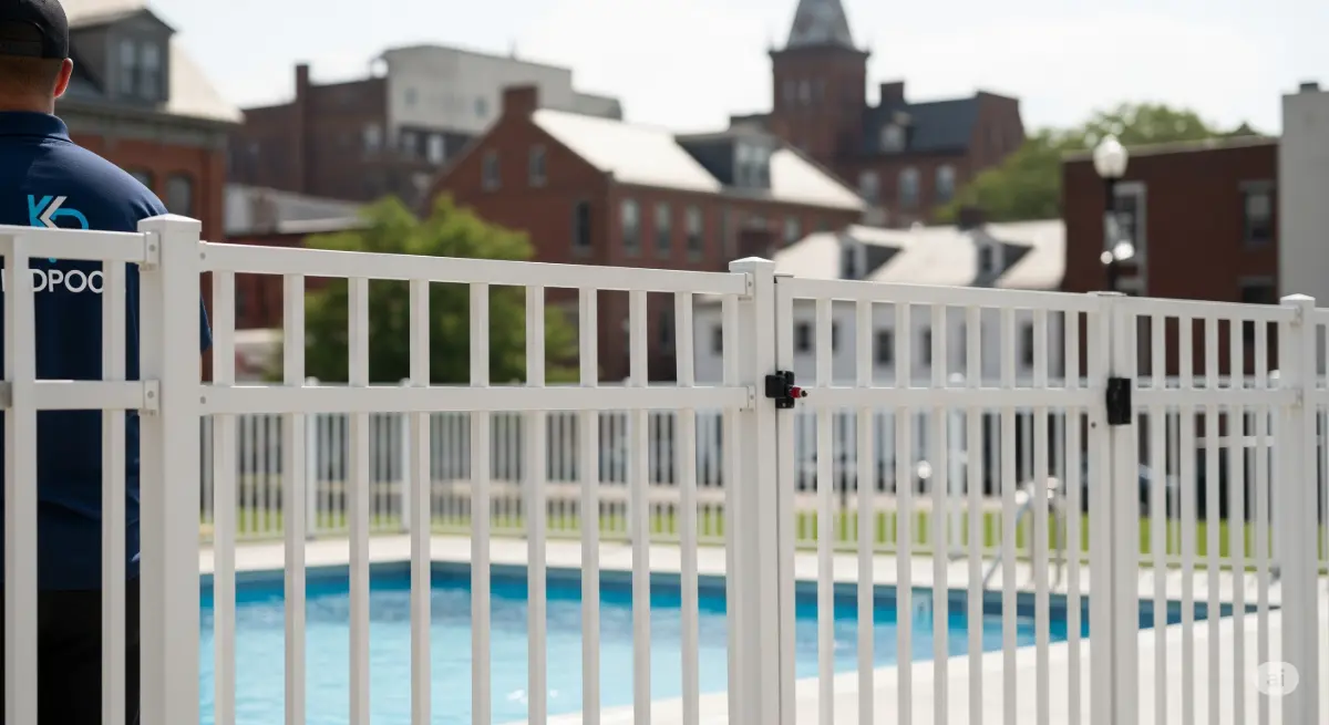 Pool fence created by Kdfence near albany ny