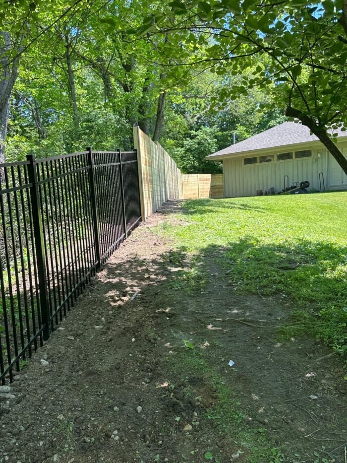 Alluminium And Wooden Fence Installation
