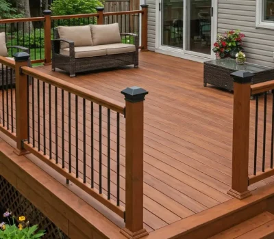Modern residential deck built in rochester ny
